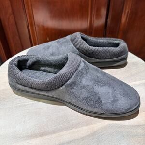 Wembley Mens Memory Foam Slippers Size 13 14 XXL Gray Indoor Outdoor Shoes New